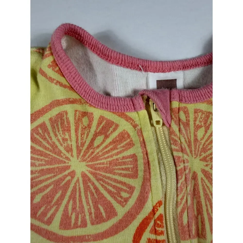 Tea Collection Citrus Print Short Sleeve Pajama Romper 18–24 Months